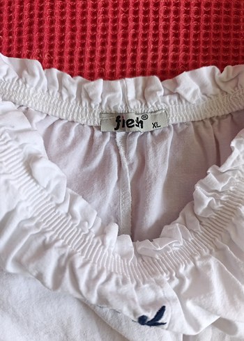xl Beden Nakışlı Beyaz Bohem Mini Bluz