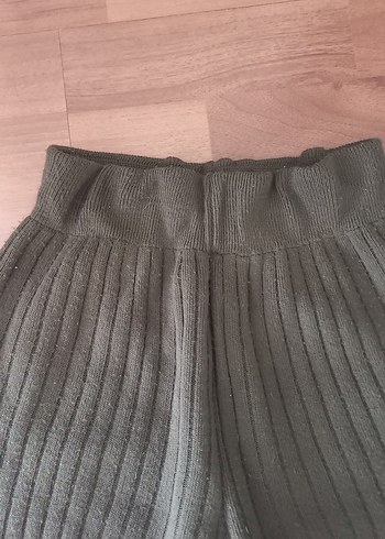 44 Beden haki Renk Pilili Örme Kadın Pantolon,hırka.2 li takım.42.44 bedene uygun