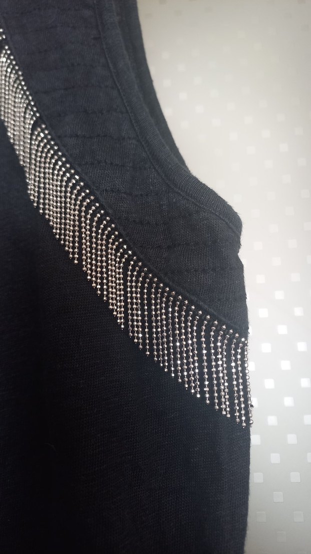 maje marka.İşlemeli Zincir Detaylı Gri Kadın El Zinciri - Görsel 2