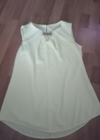 Step V Yaka Kolsuz Beyaz Midi Bluz