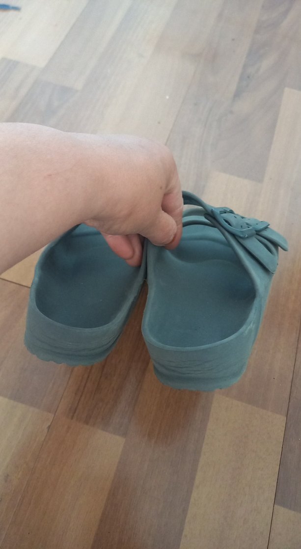 Gri Mavi Erkek Sandalet Çift Tokalı - Görsel 4