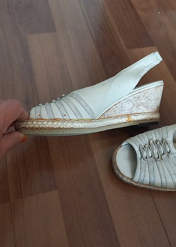 Beyaz Kadın Dolgu Topuklu Espadril - Görsel 4