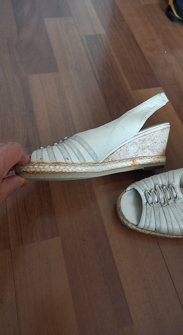 Beyaz Kadın Dolgu Topuklu Espadril - Görsel 4