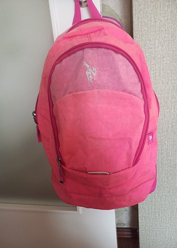 Pembe Kadın Bağcıklı Sırt Çantası
