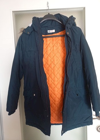 H&M Erkek Çocuk Düğmeli Lacivert Kaban - Görsel 2