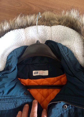 H&M Erkek Çocuk Düğmeli Lacivert Kaban - Görsel 4