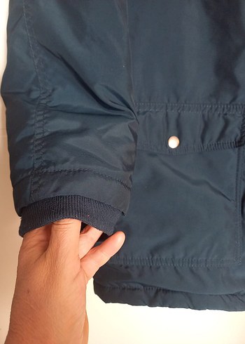 H&M Erkek Çocuk Düğmeli Lacivert Kaban - Görsel 5