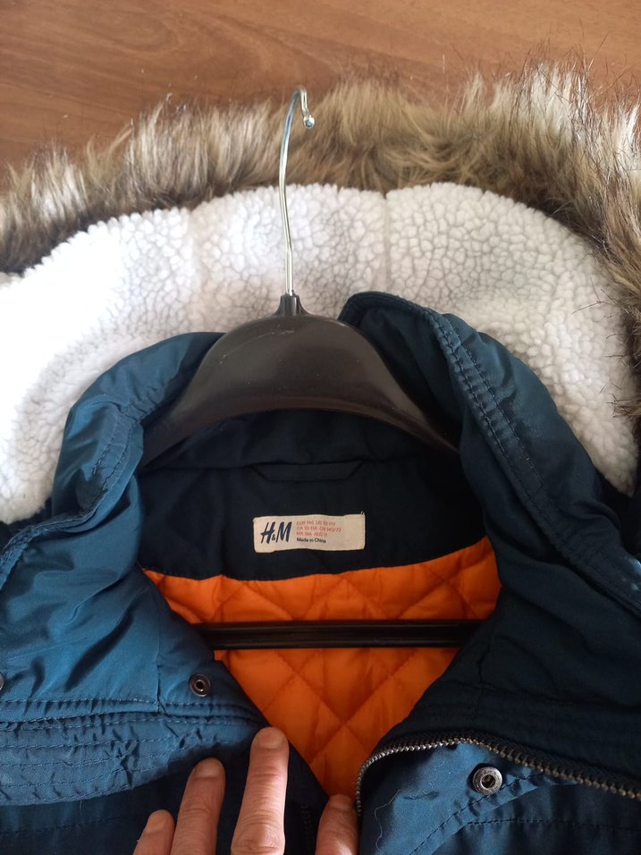 H&M Erkek Çocuk Düğmeli Lacivert Kaban - Görsel 4