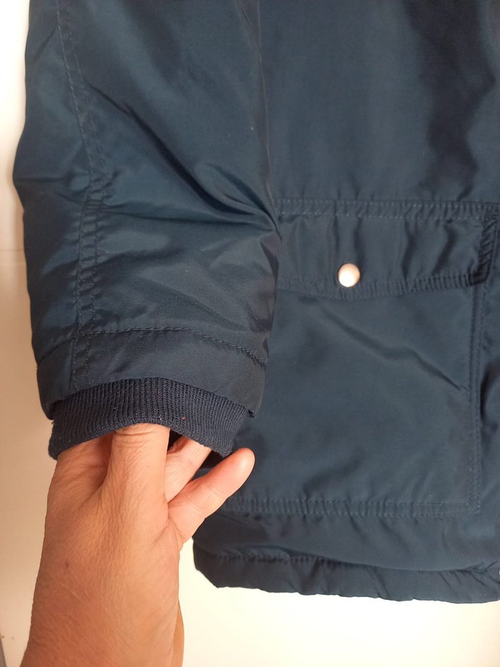 H&M Erkek Çocuk Düğmeli Lacivert Kaban - Görsel 5