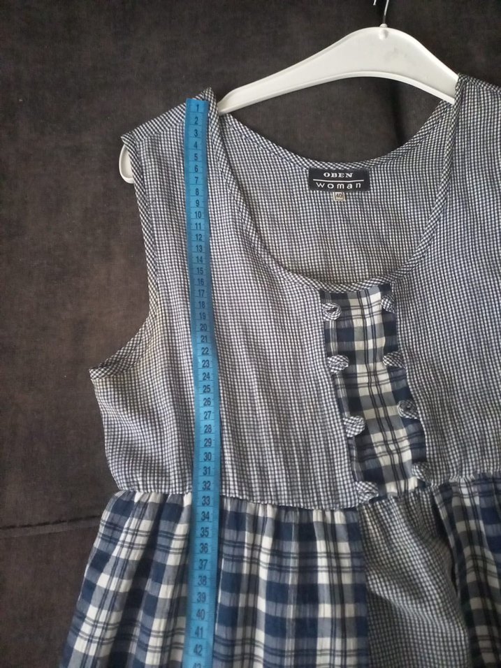 Gri Düğmeli Keten Hamile elbise - Görsel 5