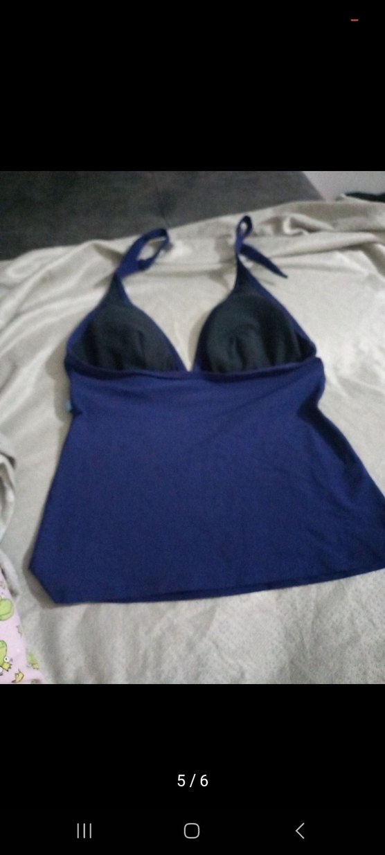 Mavi Askılı Kemerli Kadın Mayo - Görsel 3