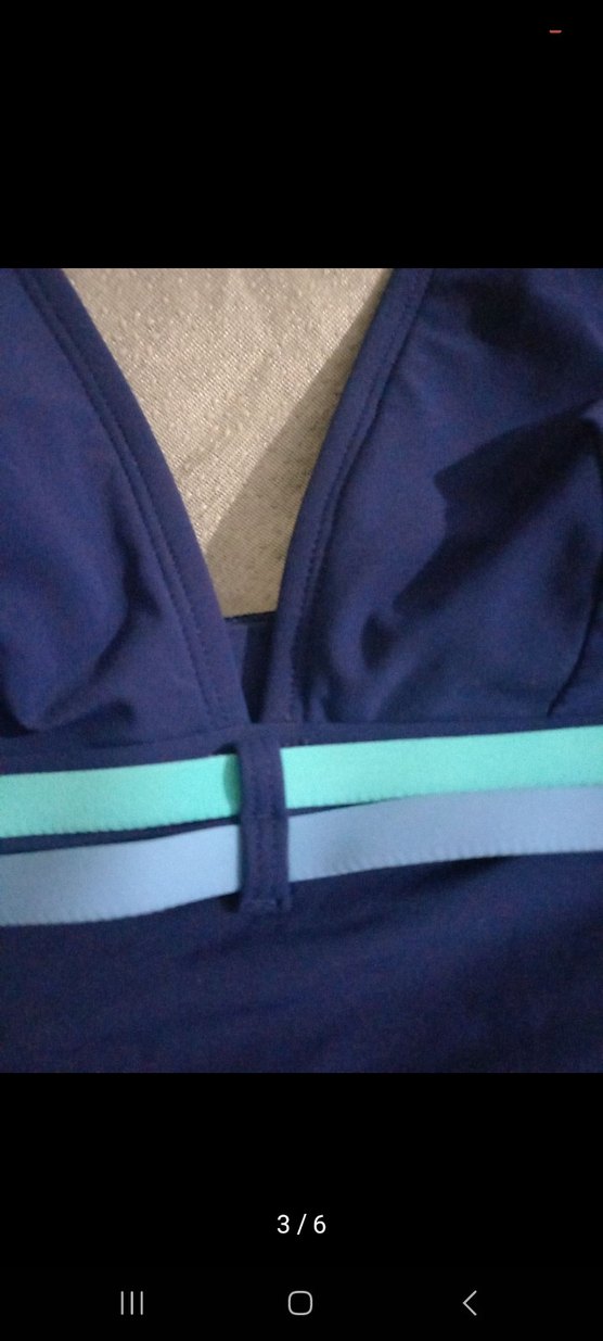 Mavi Askılı Kemerli Kadın Mayo - Görsel 2