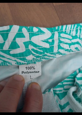 Turkuaz Desenli Bol Kesim Erkek Mayo Şortu - Görsel 4