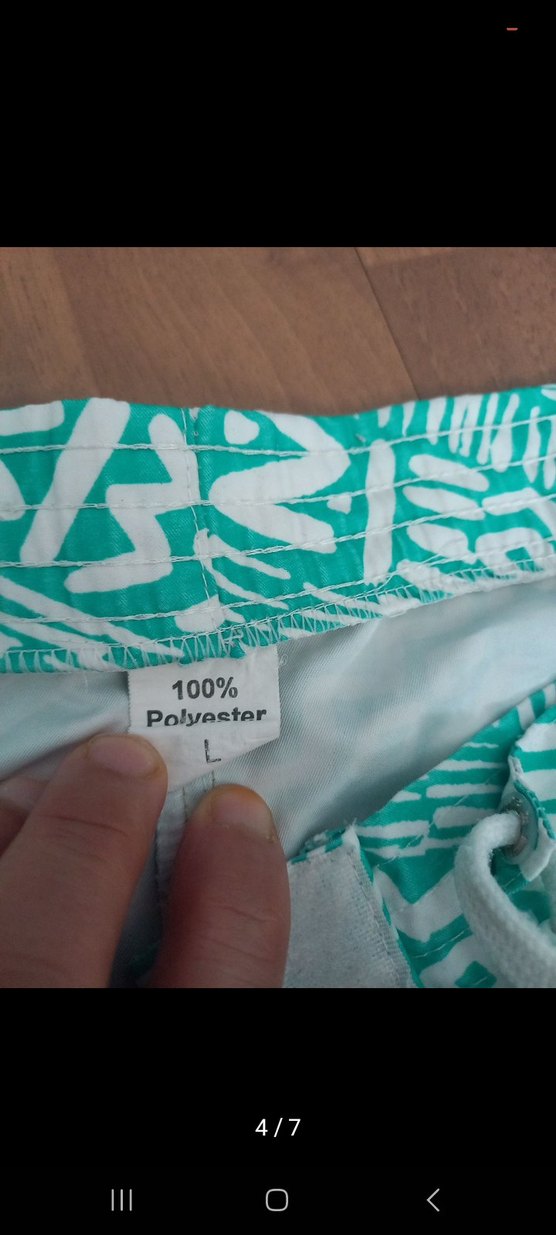 Turkuaz Desenli Bol Kesim Erkek Mayo Şortu - Görsel 4