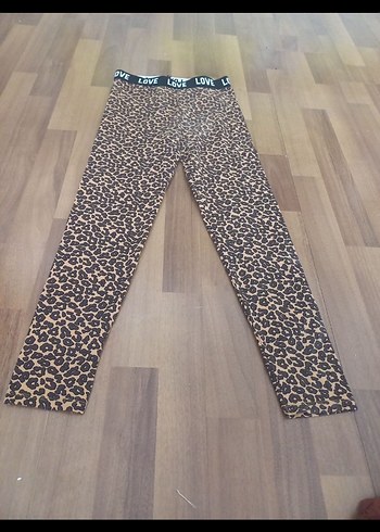 Kız Çocuk Leopar Desenli Tayt - Görsel 4