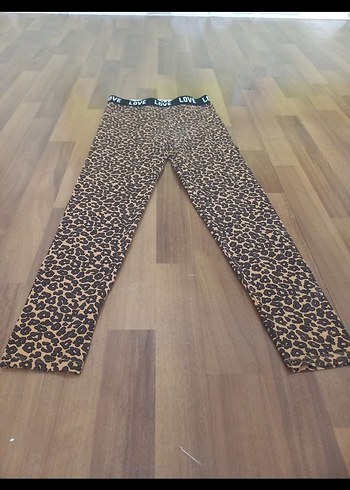 Kız Çocuk Leopar Desenli Tayt - Görsel 3