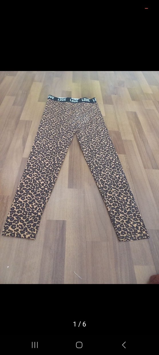 Kız Çocuk Leopar Desenli Tayt - Görsel 4