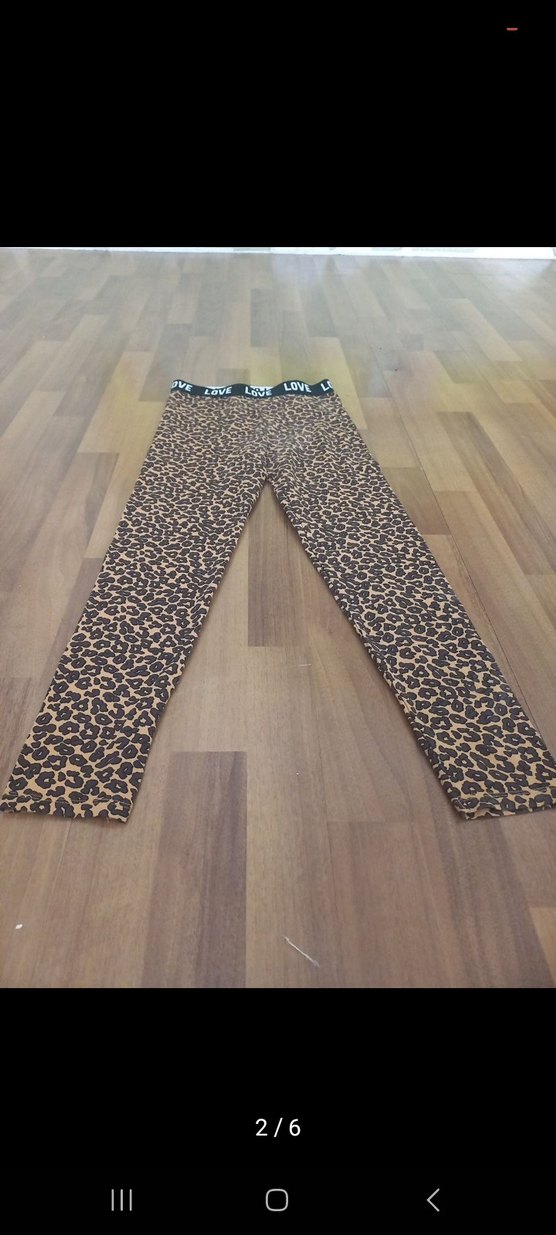 Kız Çocuk Leopar Desenli Tayt - Görsel 3