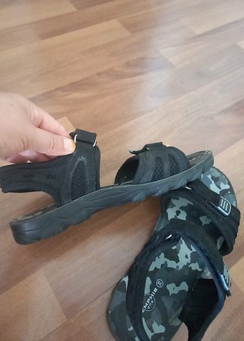 Kamuflaj Desenli Siyah Erkek Çocuk Sandalet - Görsel 2