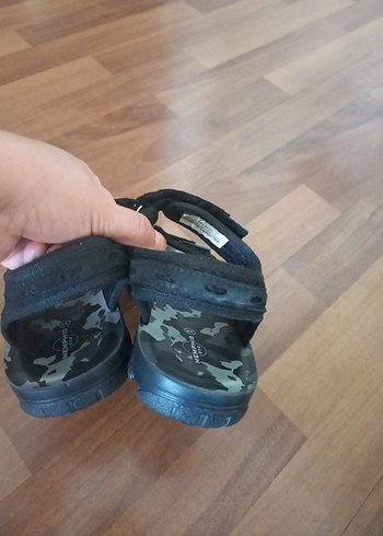 Kamuflaj Desenli Siyah Erkek Çocuk Sandalet - Görsel 3