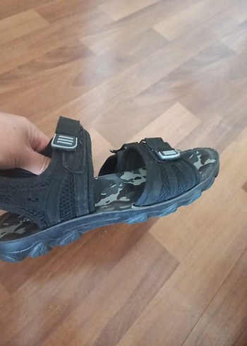 Kamuflaj Desenli Siyah Erkek Çocuk Sandalet - Görsel 5