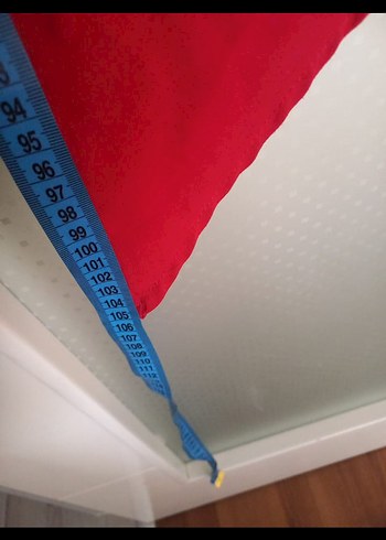 Kırmızı Uzun Kollu Uzun tunik, gömlek - Görsel 8