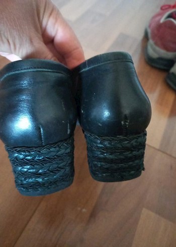 Kadın Siyah Pliseli Dolgu Topuk Espadril.bambi marka - Görsel 3