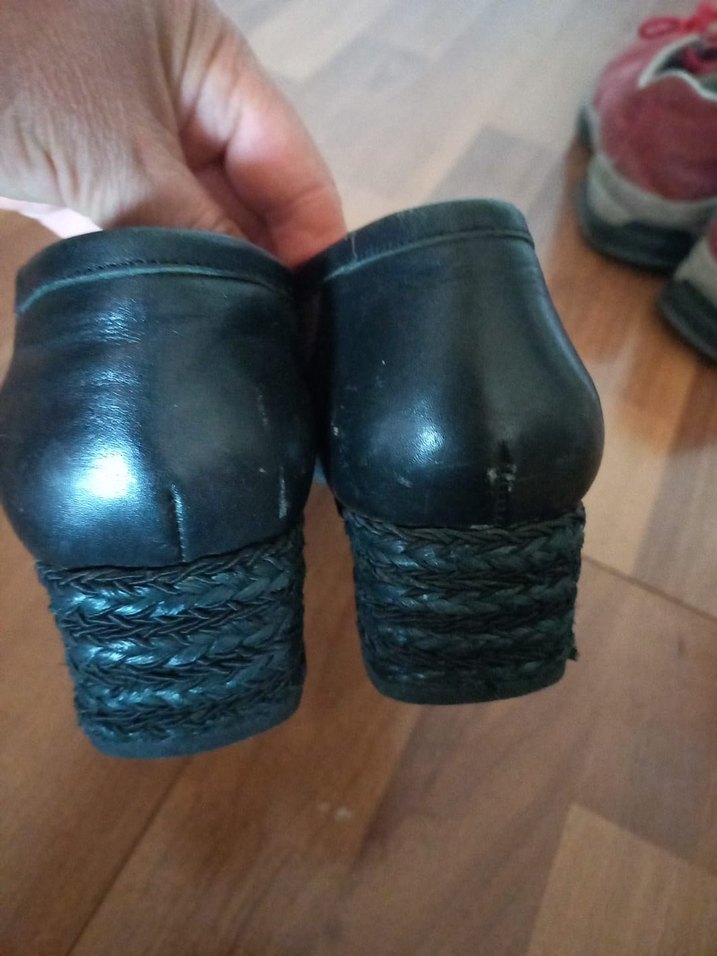 Kadın Siyah Pliseli Dolgu Topuk Espadril.bambi marka - Görsel 3