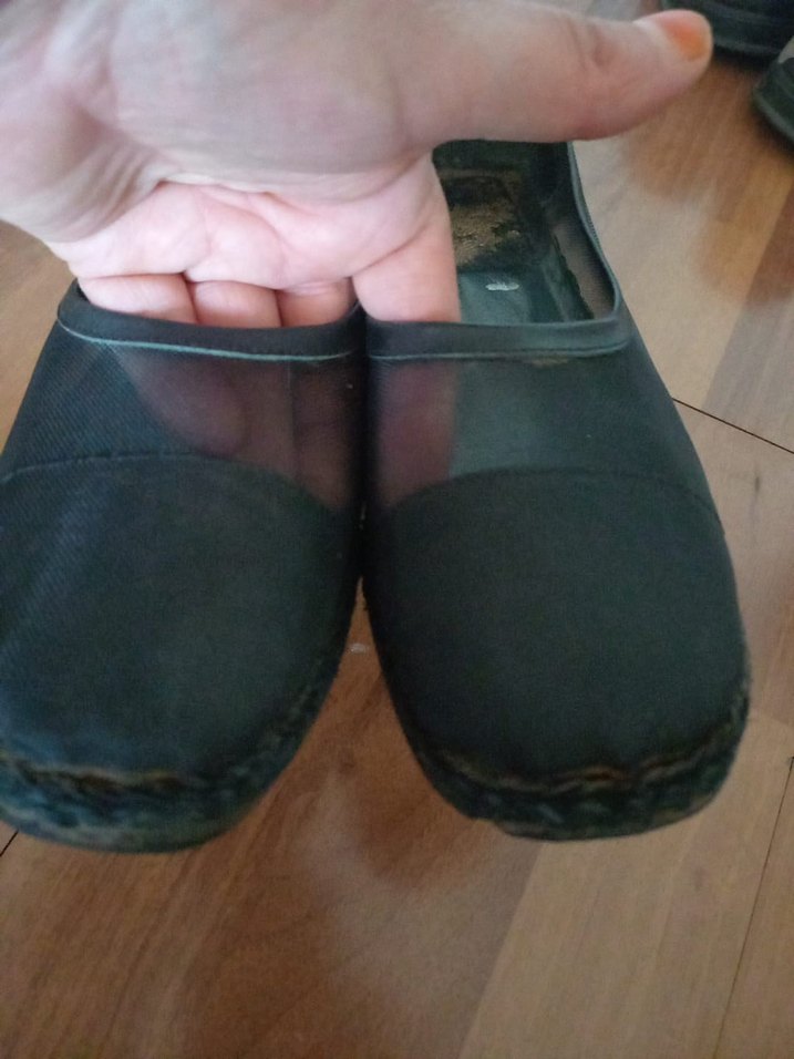 Kadın Siyah Pliseli Dolgu Topuk Espadril.bambi marka - Görsel 4