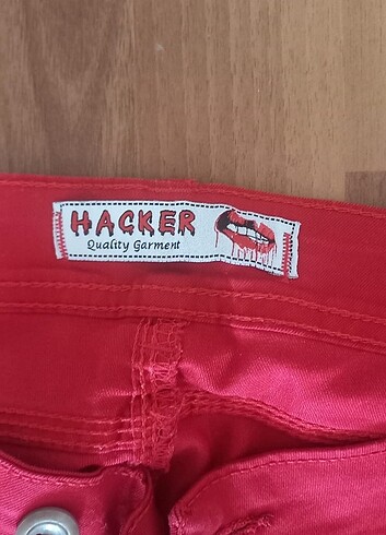m Beden Hacker marka 38. Bedene uygun pantolon.sıfır ayarında