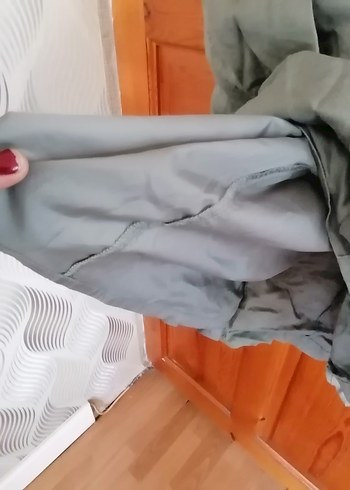 40 Beden gri Renk Yazlık midi Elbise