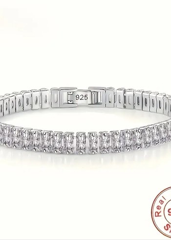 925 ayar taşlı şık bileklik - Görsel 2