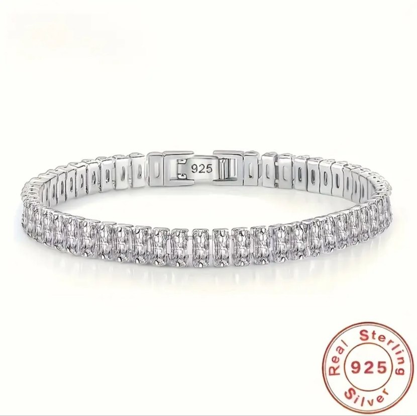 925 ayar taşlı şık bileklik - Görsel 2