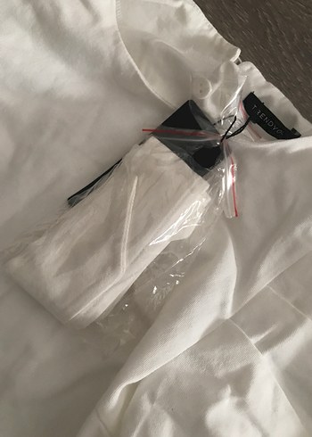 s Beden beyaz Renk Beyaz Kısa Kollu Mini Keten Elbise