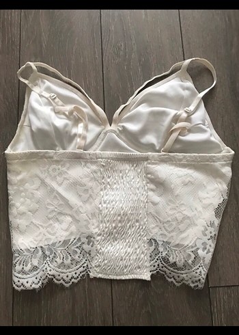 s Beden beyaz Renk Beyaz Vintage Dantel Bohem Bralet