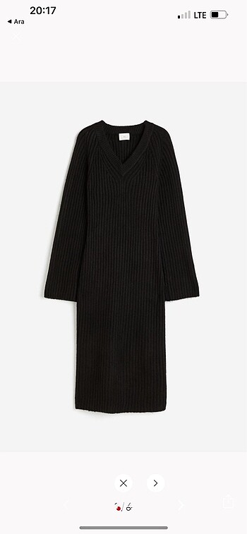 H&M SiyaH ÖrgüLü Elbise