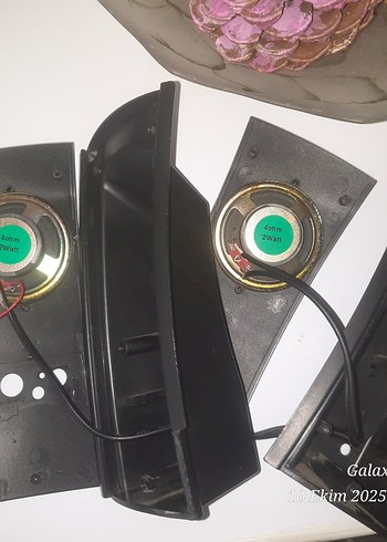 Siyah Müzik Sistemi Hoparlör Parçaları - Görsel 4