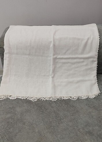 Oyalı beyaz tülbent - Görsel 2
