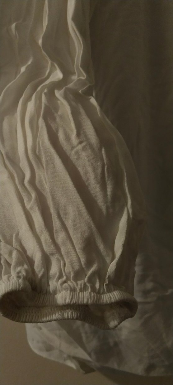 Uzun Kollu Beyaz Bohem Hamile Tunik - Görsel 3