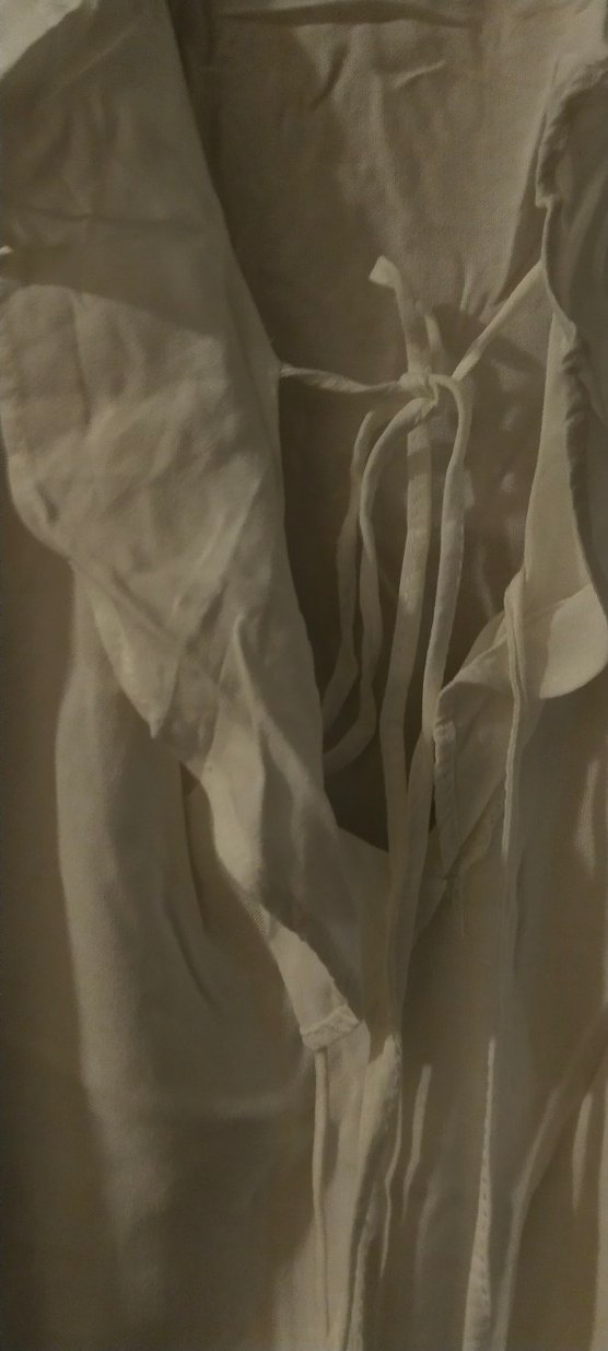 Uzun Kollu Beyaz Bohem Hamile Tunik - Görsel 5