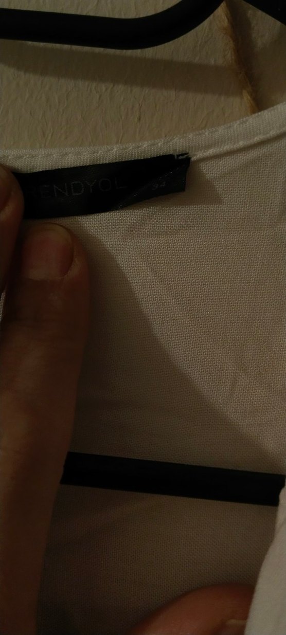 Uzun Kollu Beyaz Bohem Hamile Tunik - Görsel 4