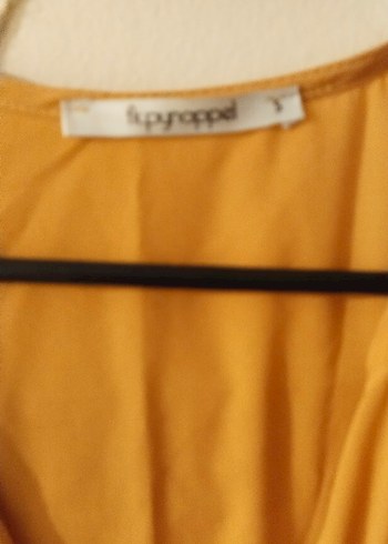 Bej Uzun Keten Elbise, V Yakalı, Bol Kesim - Görsel 3