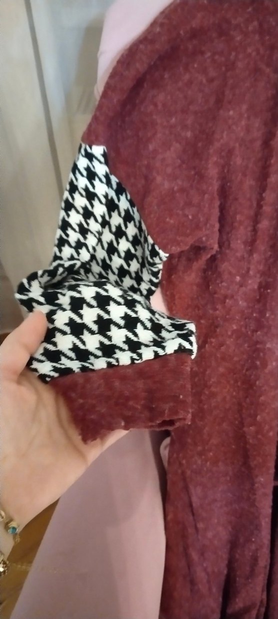 Bordo Uzun Salaş Kadın Hırka - Görsel 2