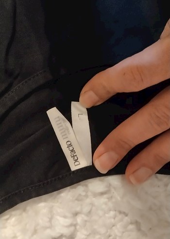 Uzun Kollu Siyah Hamile Gömleği - Görsel 3