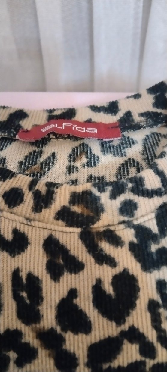 Leopar Desenli Kadın Hamile Bluzu - Görsel 2