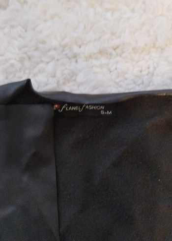 Uzun Deri Kadın Yelek Siyah - Görsel 2