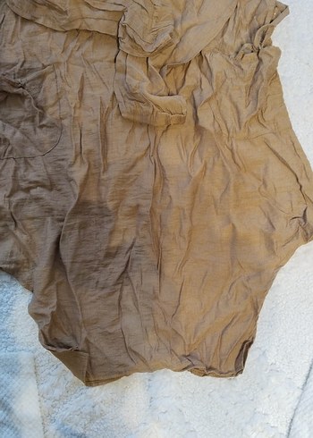 Bej Keten Salaş Kadın Tunik - Görsel 6