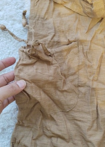 Bej Keten Salaş Kadın Tunik - Görsel 2