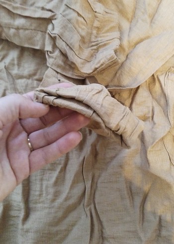 Bej Keten Salaş Kadın Tunik - Görsel 4