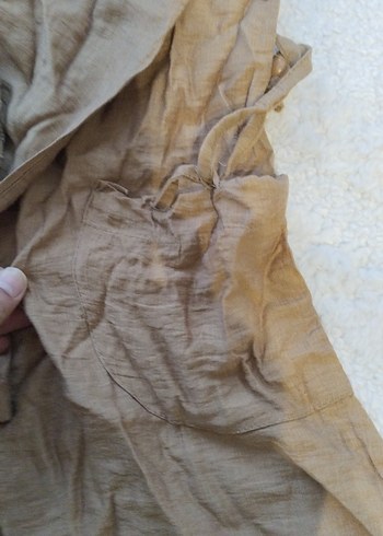 Bej Keten Salaş Kadın Tunik - Görsel 3